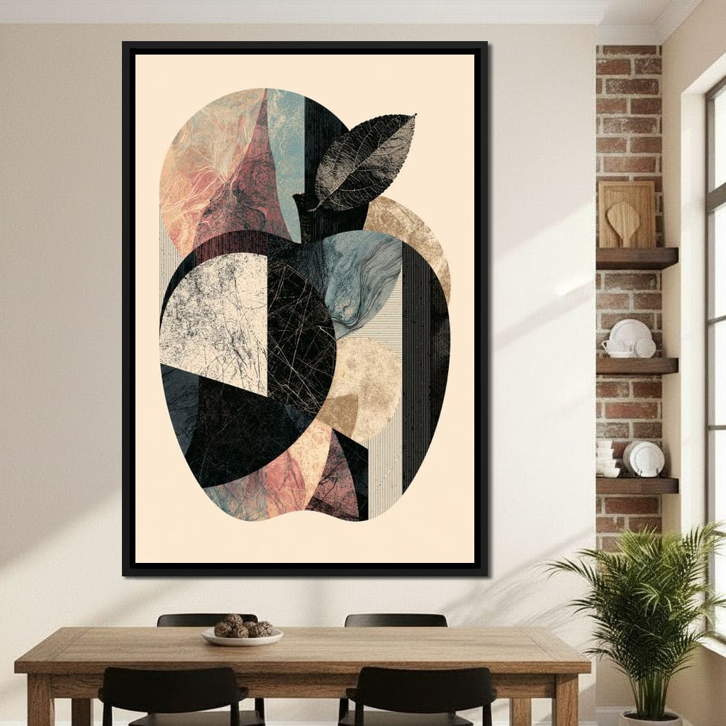 Geometric Harvest Of Forgotten Apple Canvas Wall Art