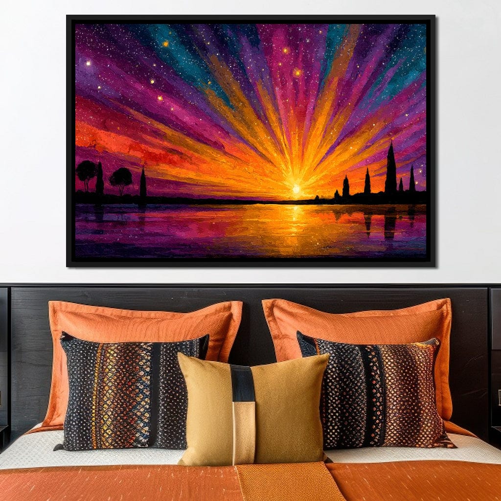 Vibrant Celestial Horizon Canvas Wall Art
