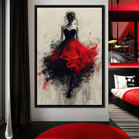 Flame of the Midnight Dance Canvas Wall Art