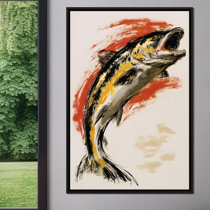 Leaping Through The Vivid Current Canvas Wall Art