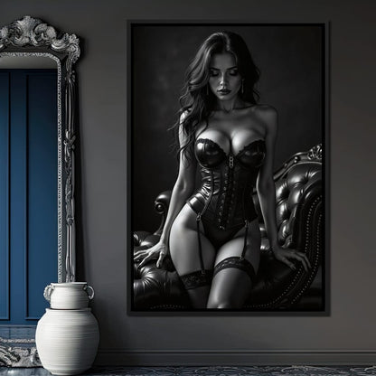 Obsidienne Noir - The Velvet Eclipse Canvas Wall Art
