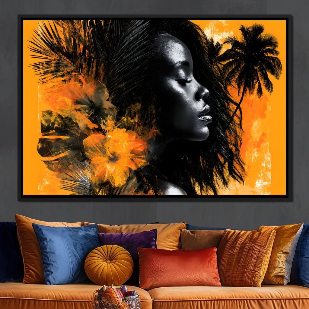 Golden Solitude Tropics Rising Canvas Wall Art
