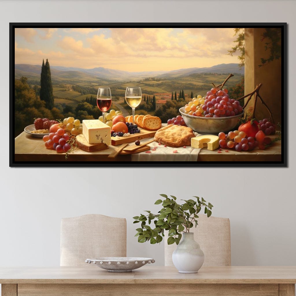 Wine & Cheese Valley Canvas Wall Art
