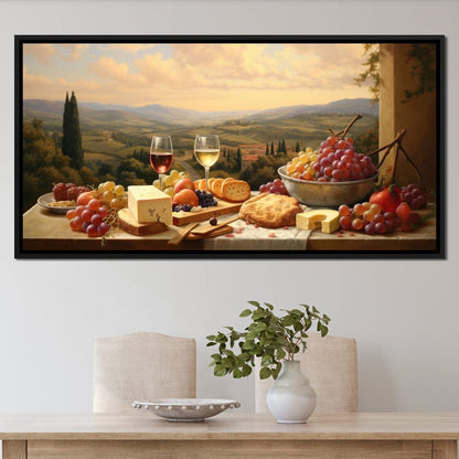 Wine & Cheese Valley Canvas Wall Art