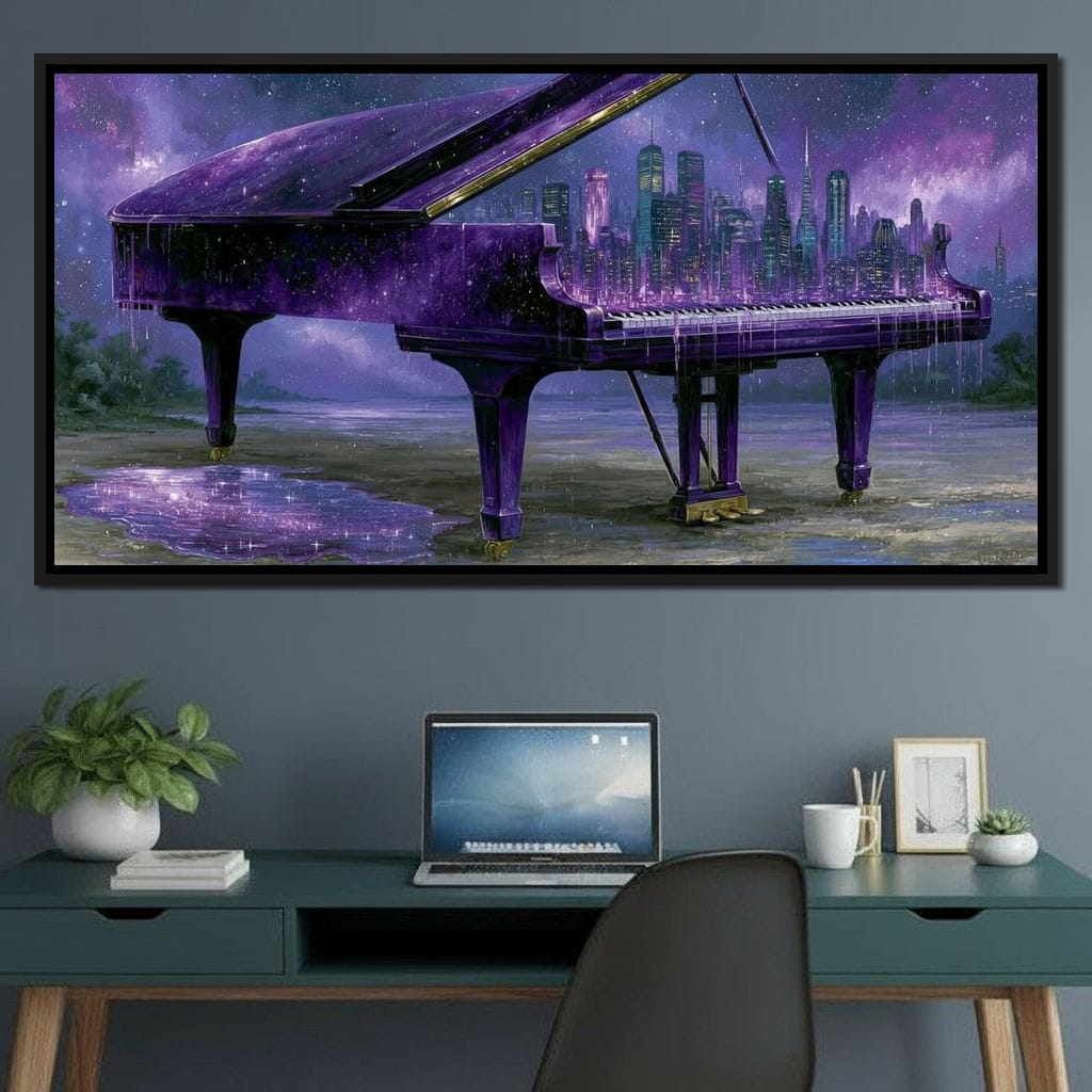Melodies Melting Into The Night Sky Canvas Wall Art