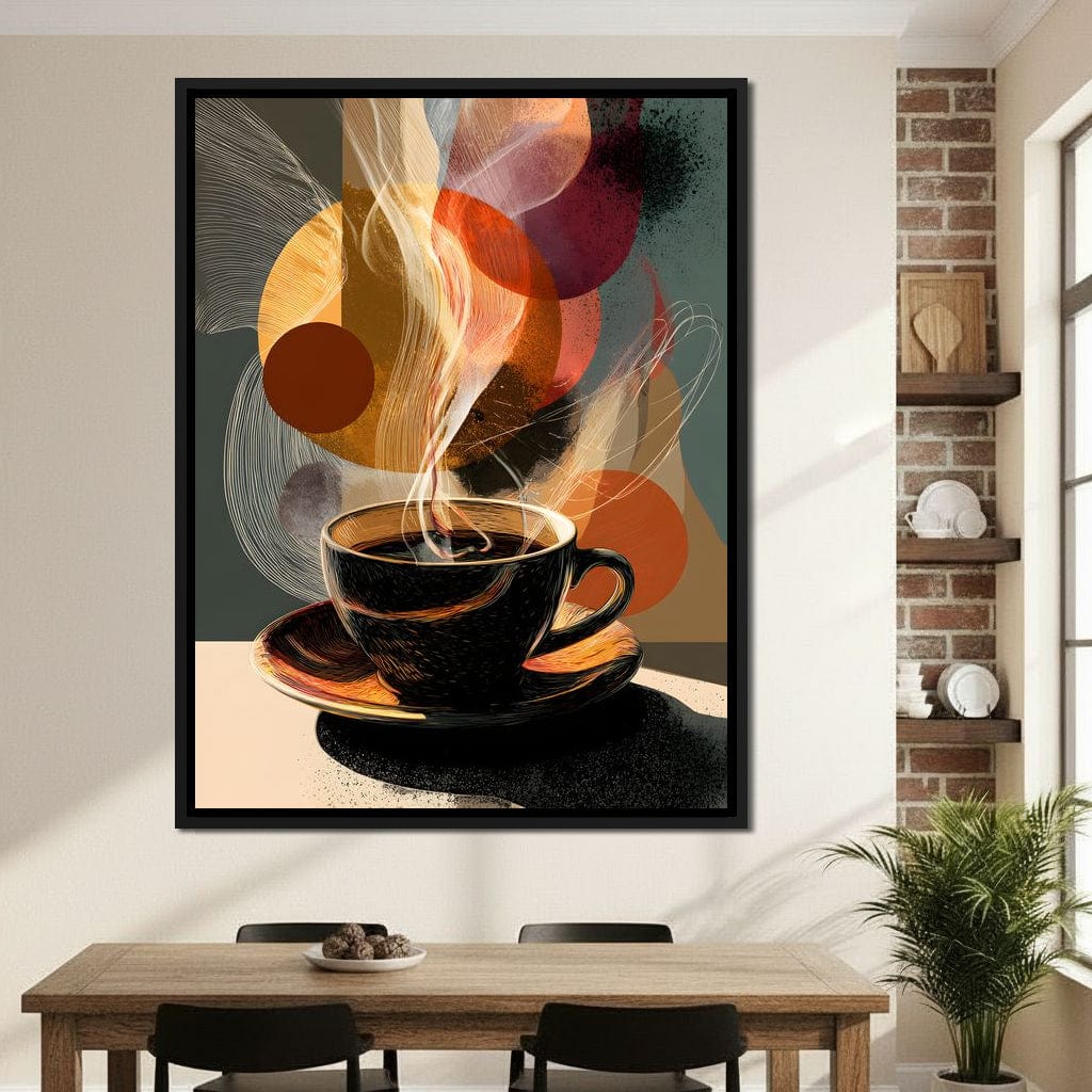 Morning Brew Abstract Fusion Canvas Wall Art