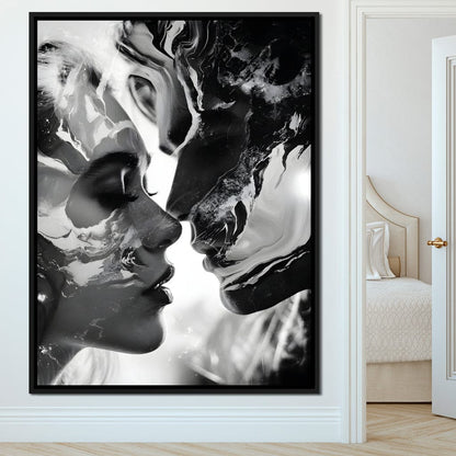 Luminous Liquid Kisses Canvas Wall Art