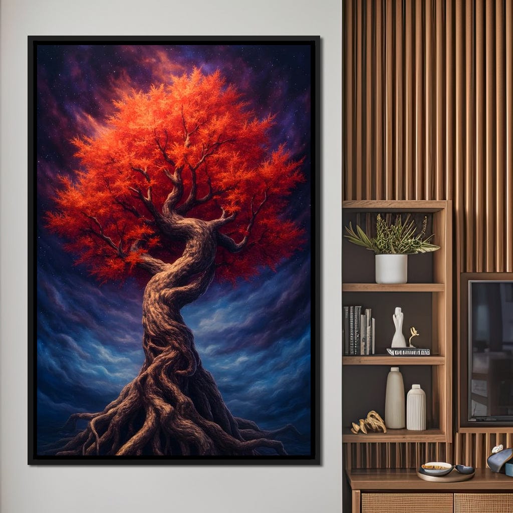 Fiery Crown of the Ancient Tree Canvas Wall Art
