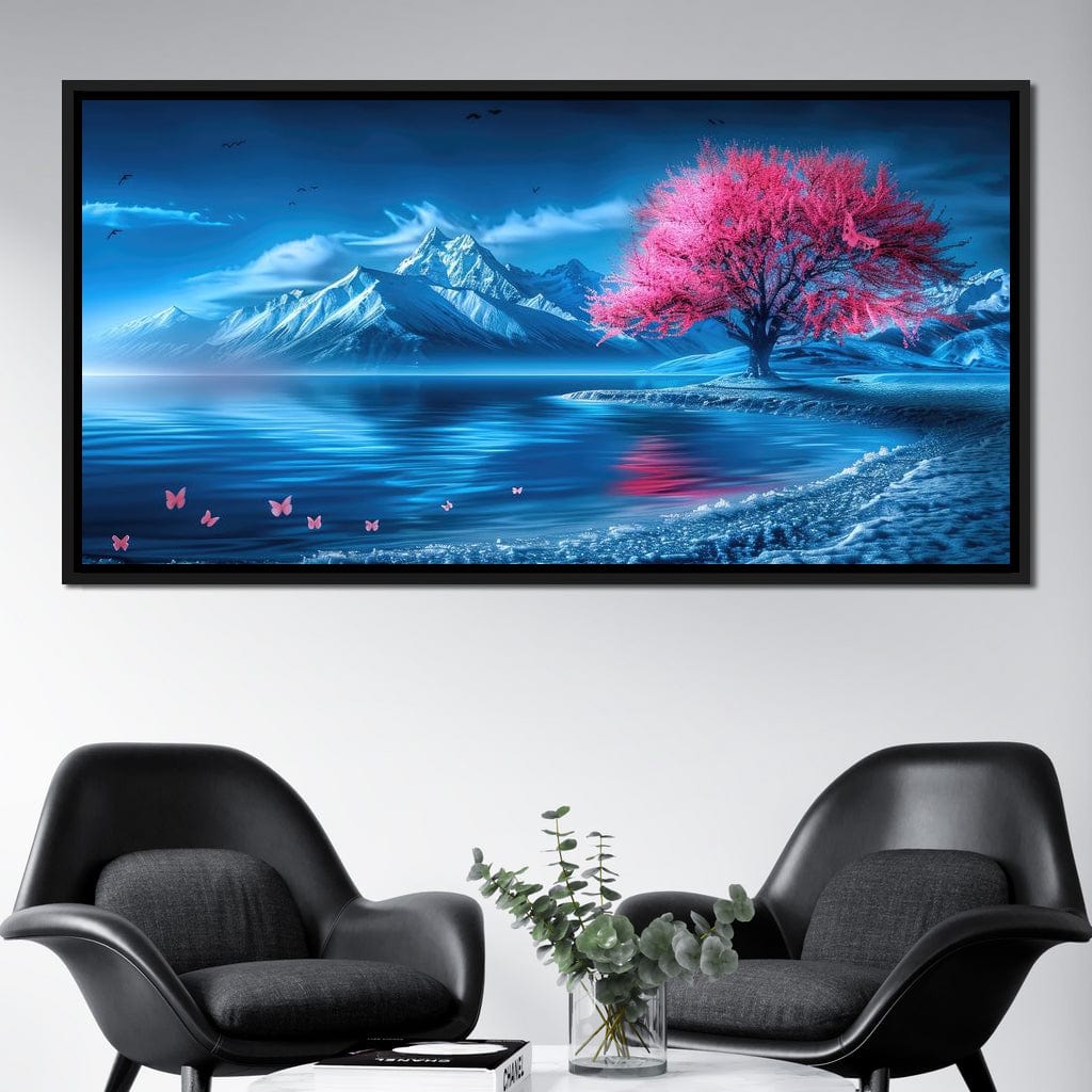 Arctic Sakura Bloom Canvas Wall Art