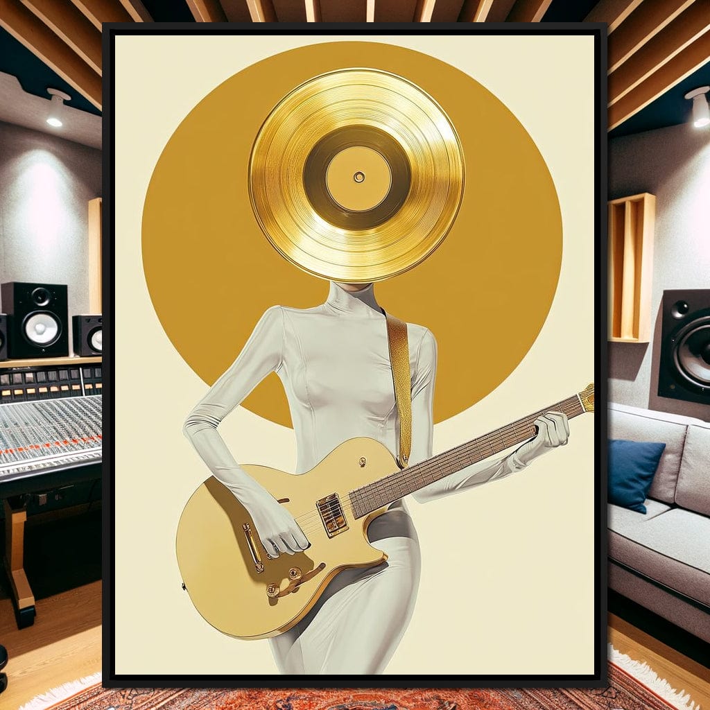 Golden Harmony Rhythm Euphoria Canvas Wall Art
