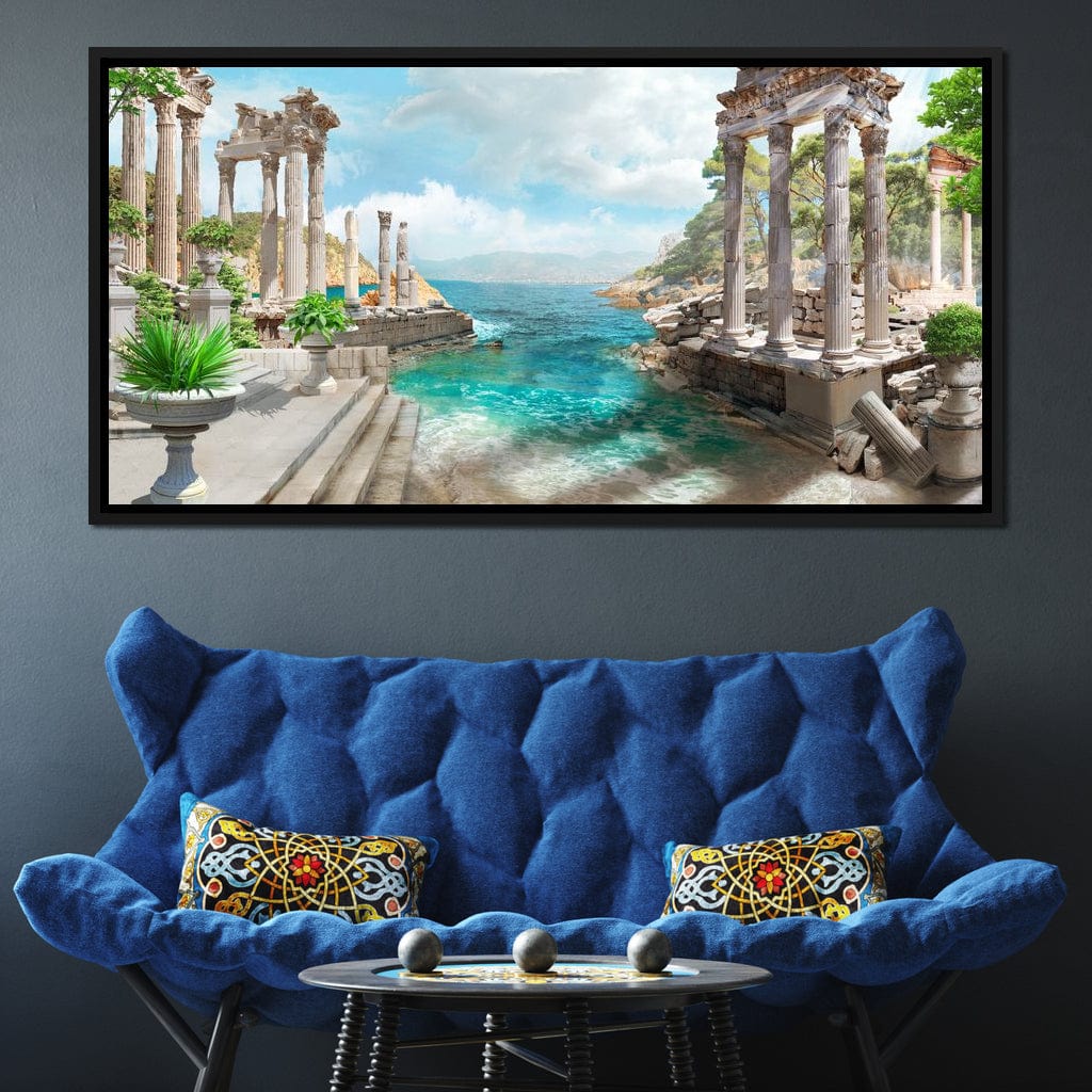 Ancient Greek Ruins Canvas Wall Art