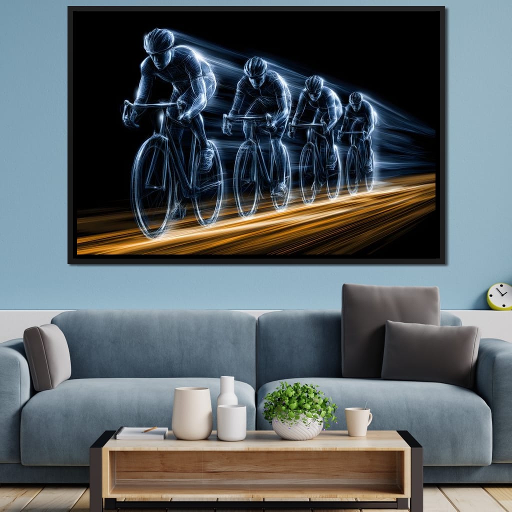 Kinetic Pulse of the Peloton Canvas Wall Art