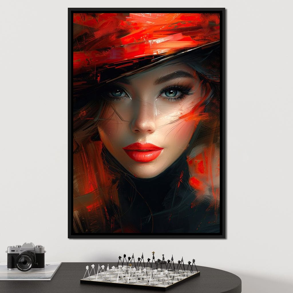 Siren in Rouge Overture Canvas Wall Art