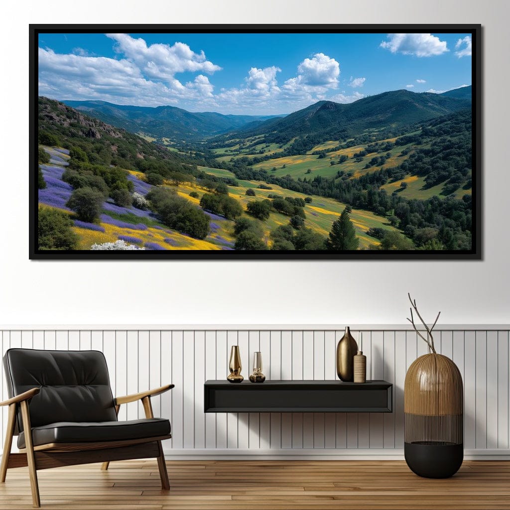Wildflower Valley Vista Sky Canvas Wall Art