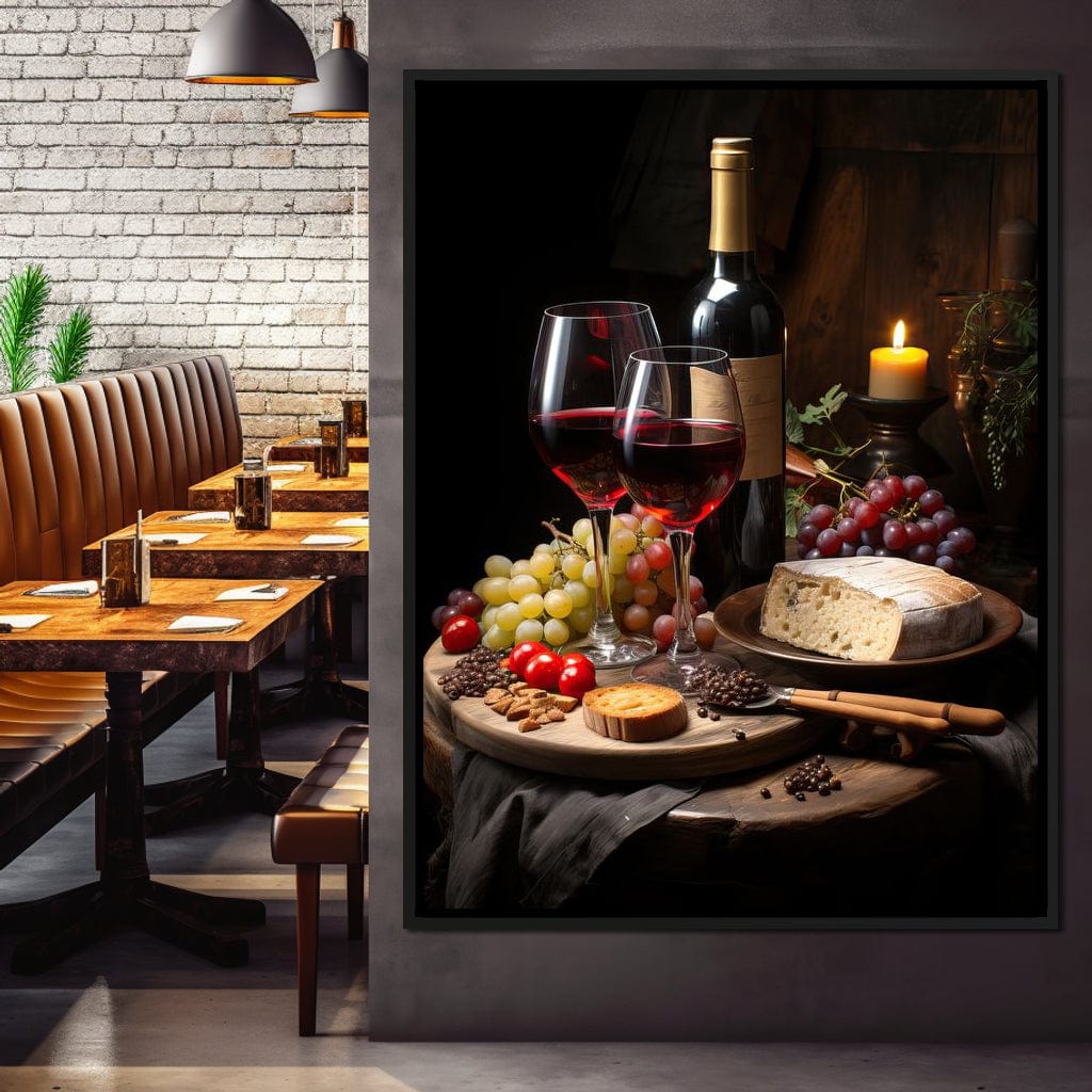 Wine Cheese Banquet Canvas Wall Art