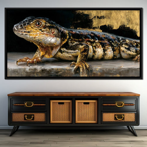 Ancient Scales Upon Gilded Ground Canvas Wall Art