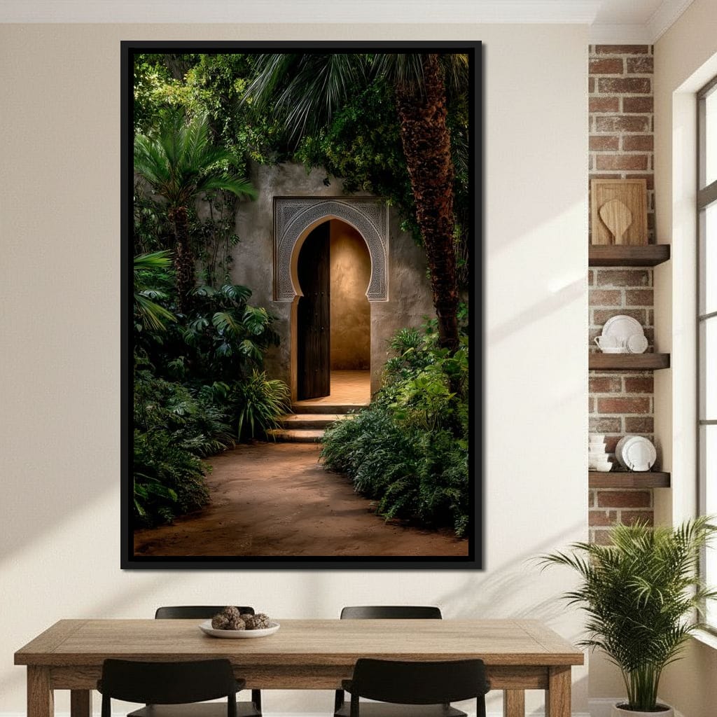 Moroccan Garden Archway Canvas Wall Art