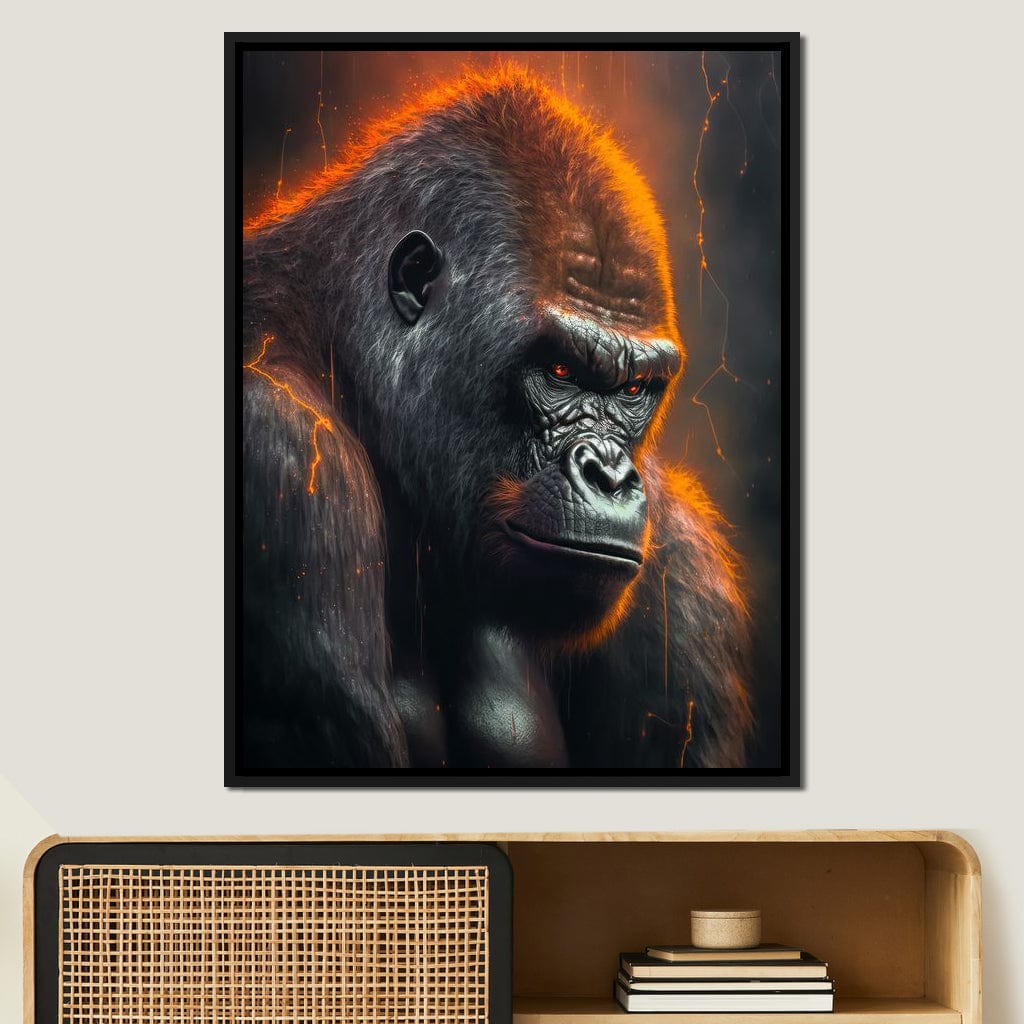 Gorilla Thunder Canvas Wall Art