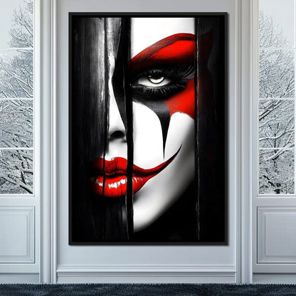 Monochrome Joker Reverie Canvas Wall Art