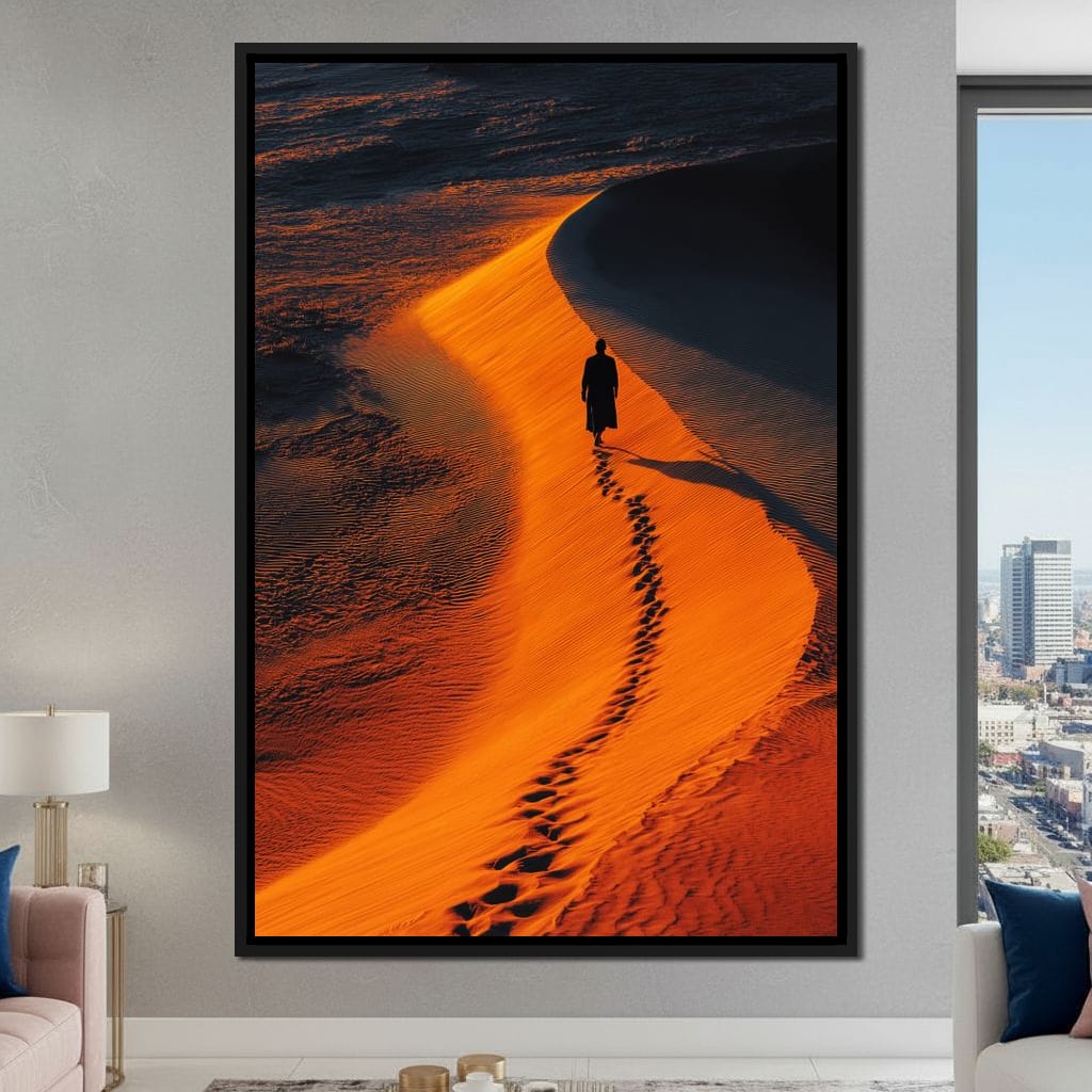 Solitude On Burning Sands Canvas Wall Art