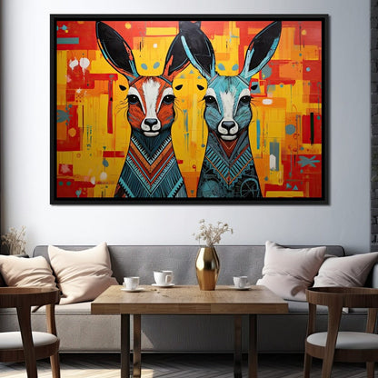 Tribal Spirits of the Wild Canvas Wall Art
