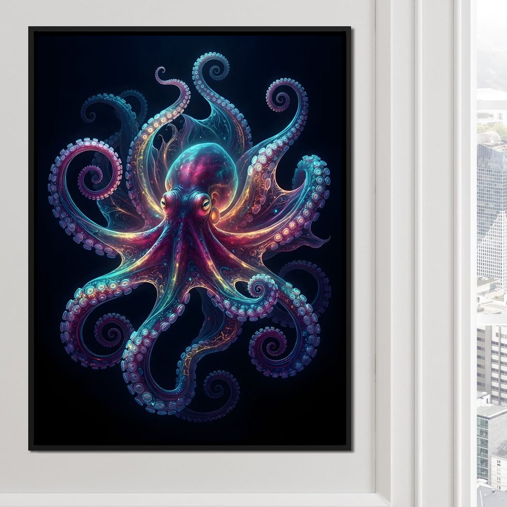 Radiant Rhythms of the Deep Sea Canvas Wall Art