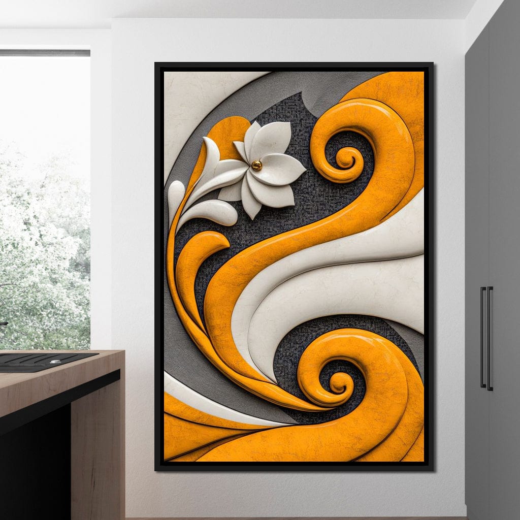 Fusion of Flower and Flow Canvas Wall Art