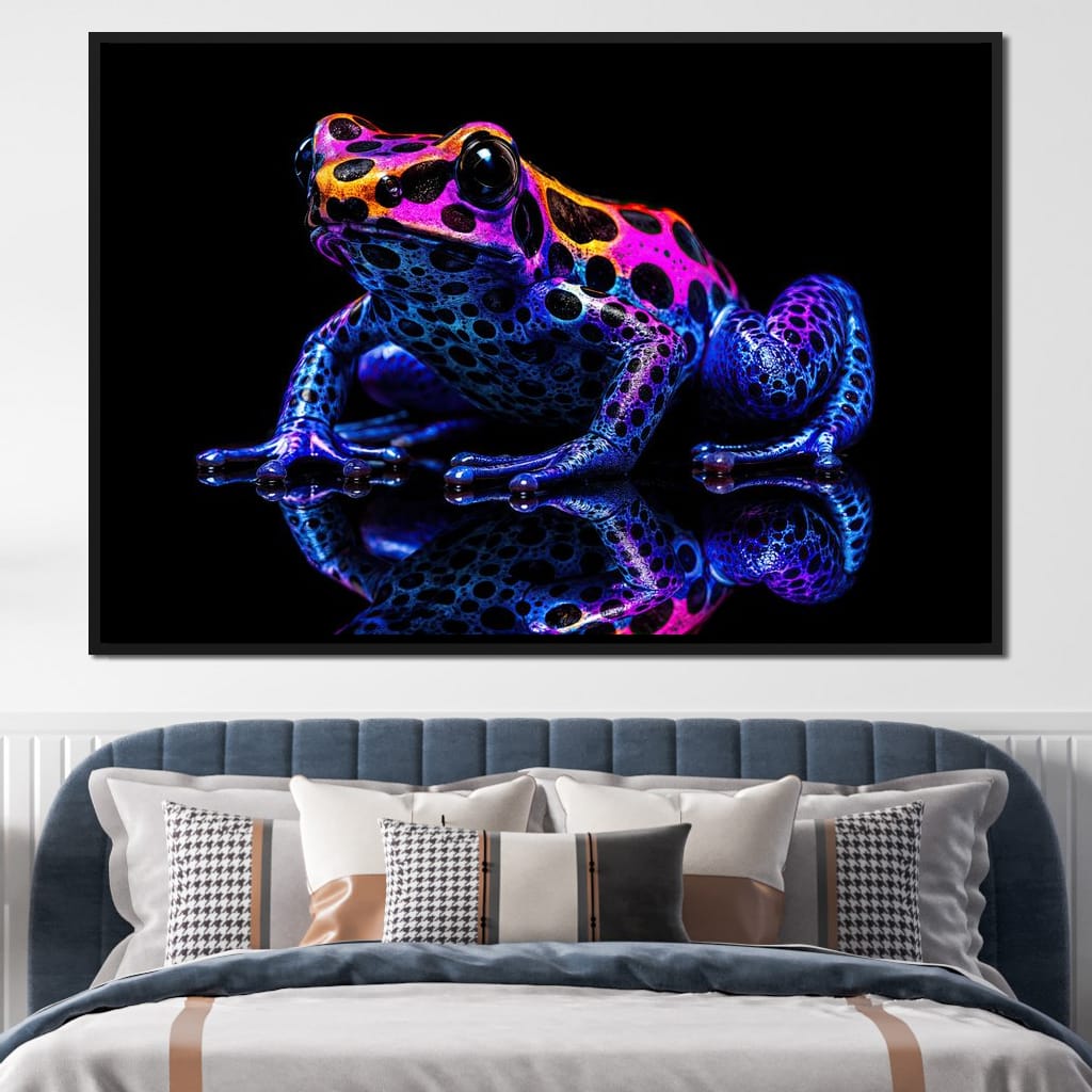 Electric Dart Frog Canvas Wall Art