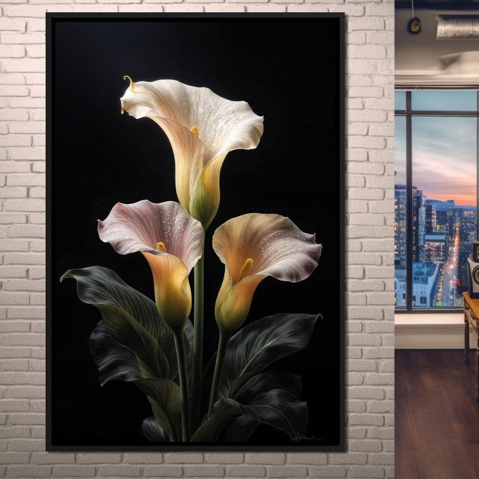 Whisper of Ivory Lilies Canvas Wall Art