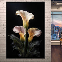 Whisper of Ivory Lilies Canvas Wall Art