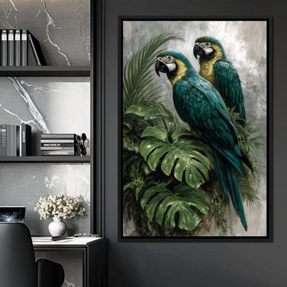 Emerald Jungle Guardians Canvas Wall Art