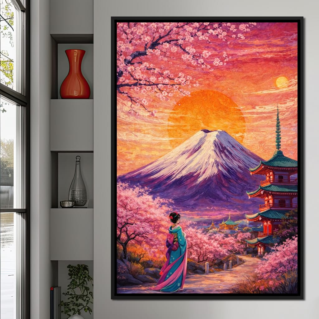 Sakura Sun Ascension Canvas Wall Art