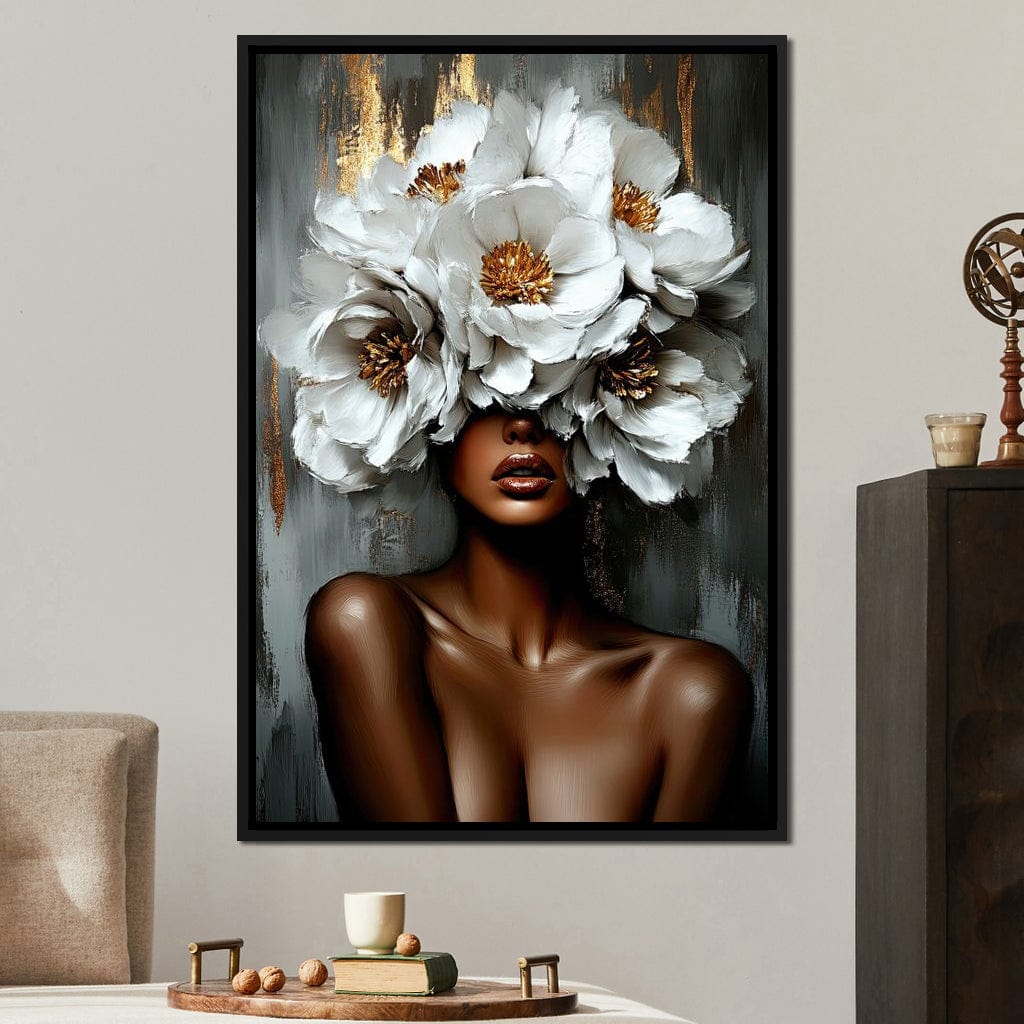 Golden Petals of Grace Canvas Wall Art