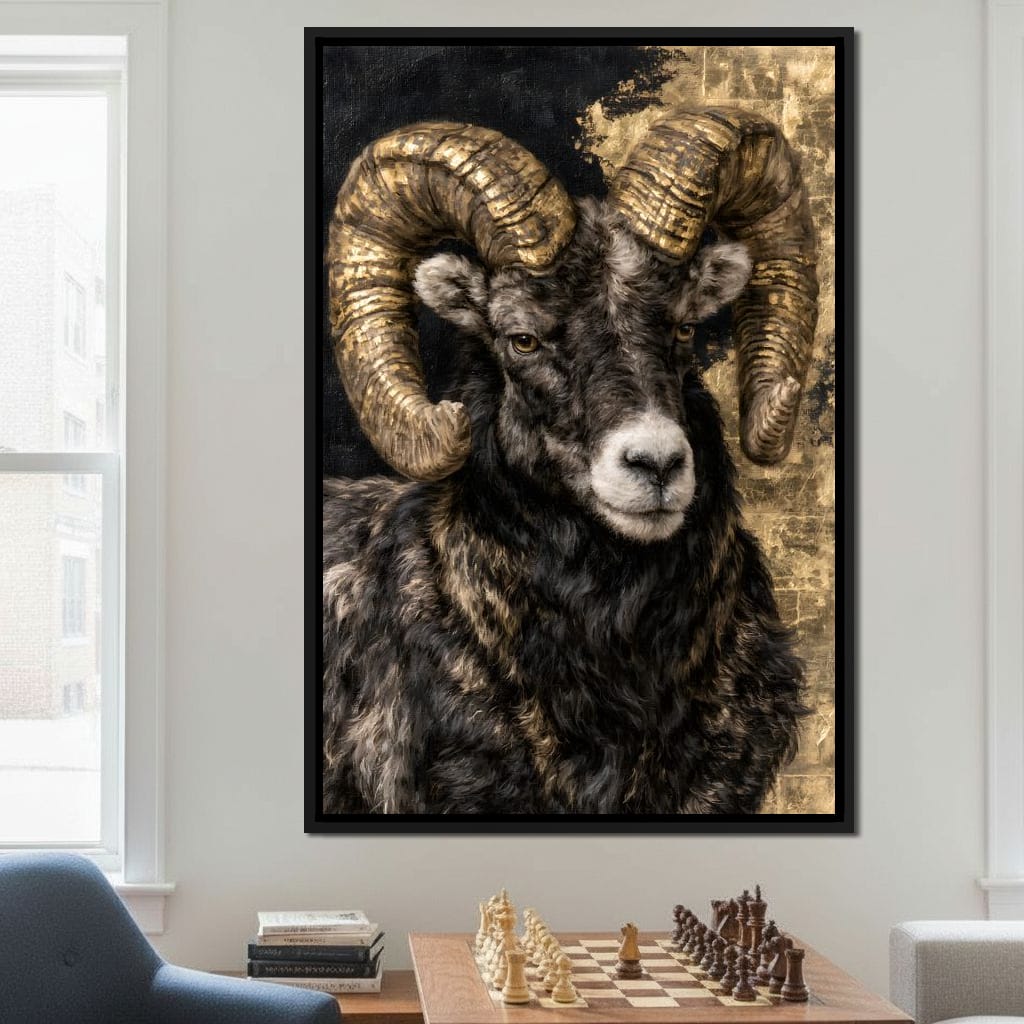 Guardian of the Gilded Peak Canvas Wall Art
