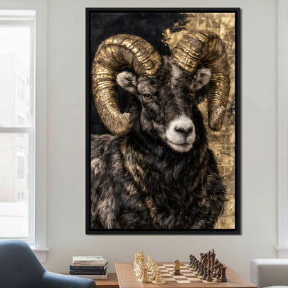 Guardian of the Gilded Peak Canvas Wall Art