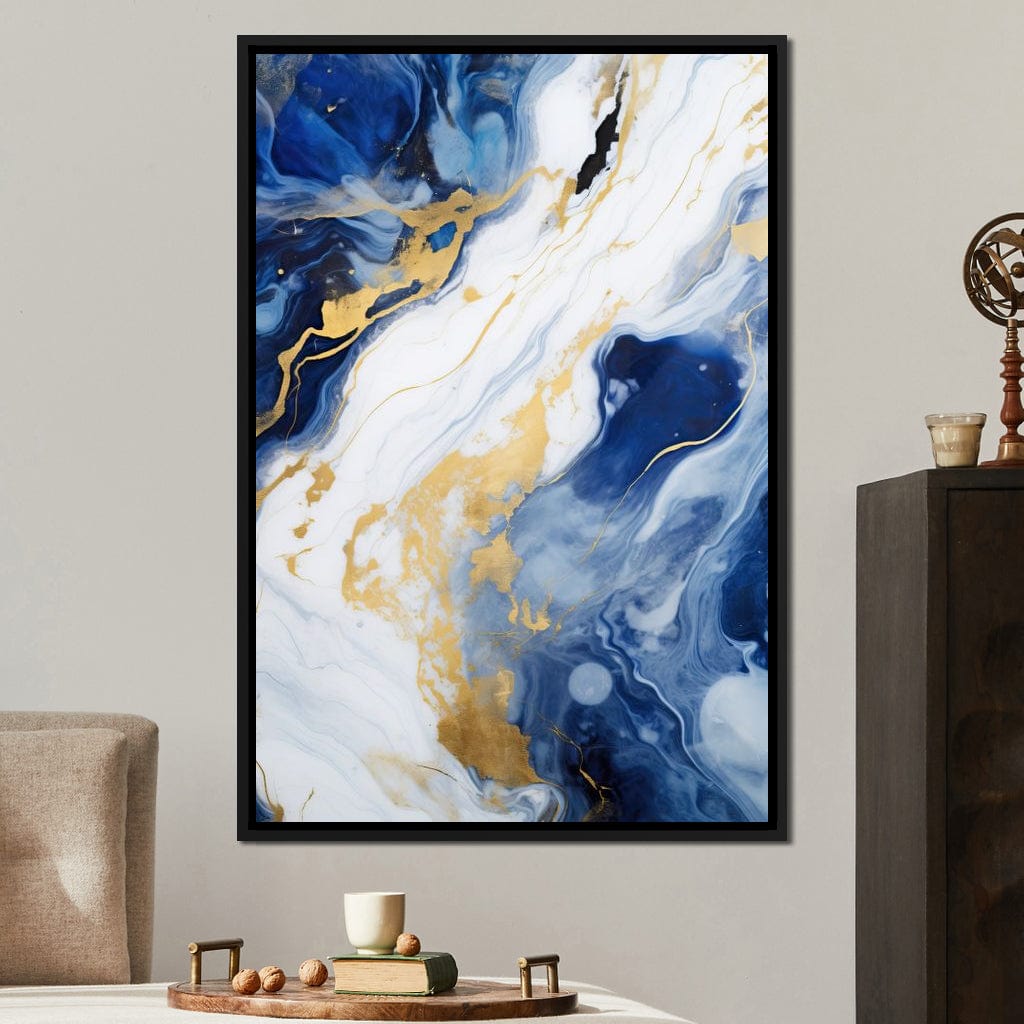 Glossy Liquid Abstraction Canvas Wall Art