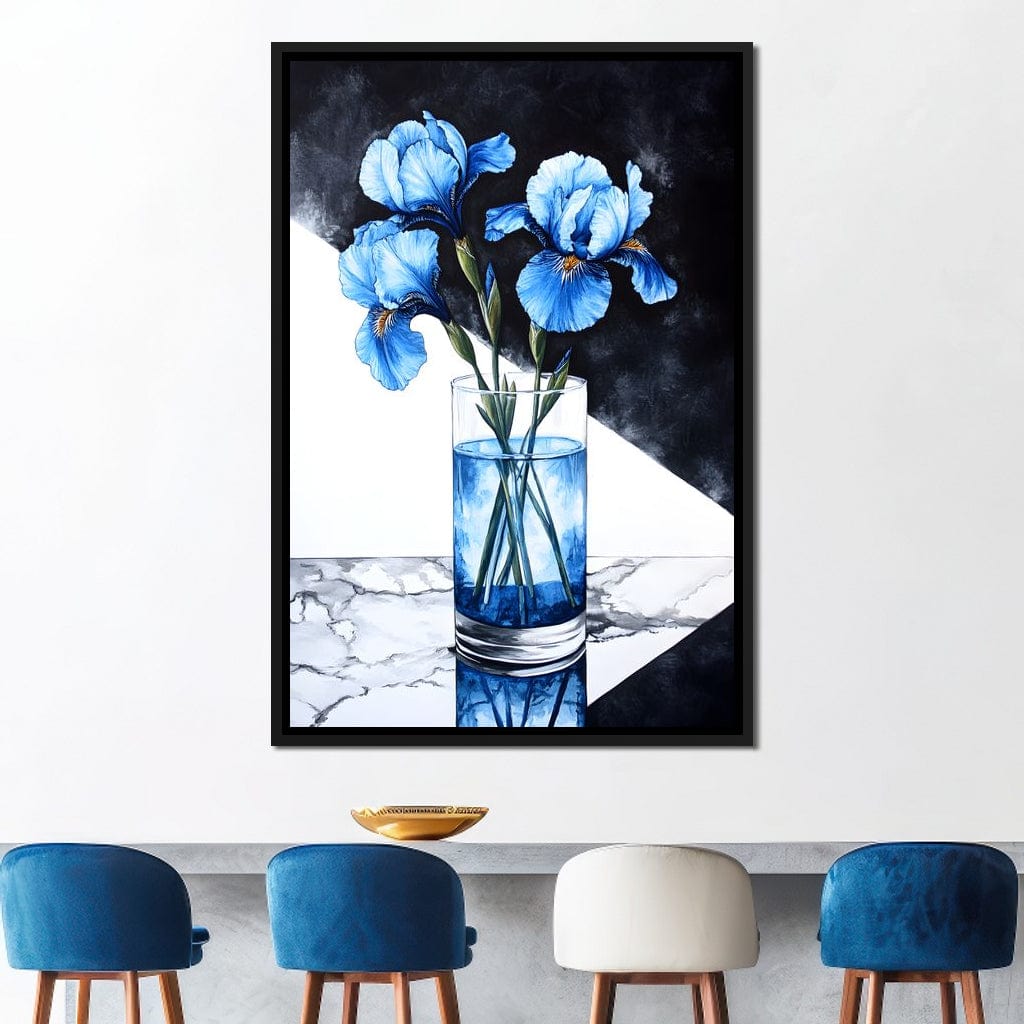 Iris Reflections in Glass Canvas Wall Art