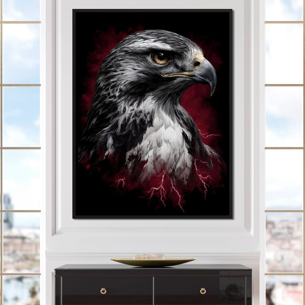 Stormwatch Falcon Canvas Wall Art