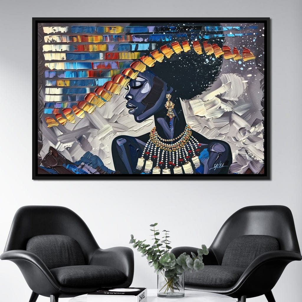 Starry Night Silhouette Canvas Wall Art