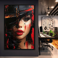Sable Shroud of Passion Canvas Wall Art