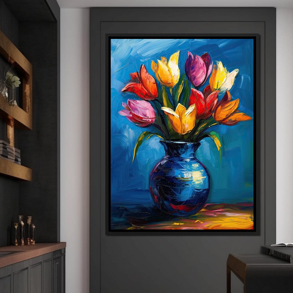Tulips Flowers Bouquet Canvas Wall Art