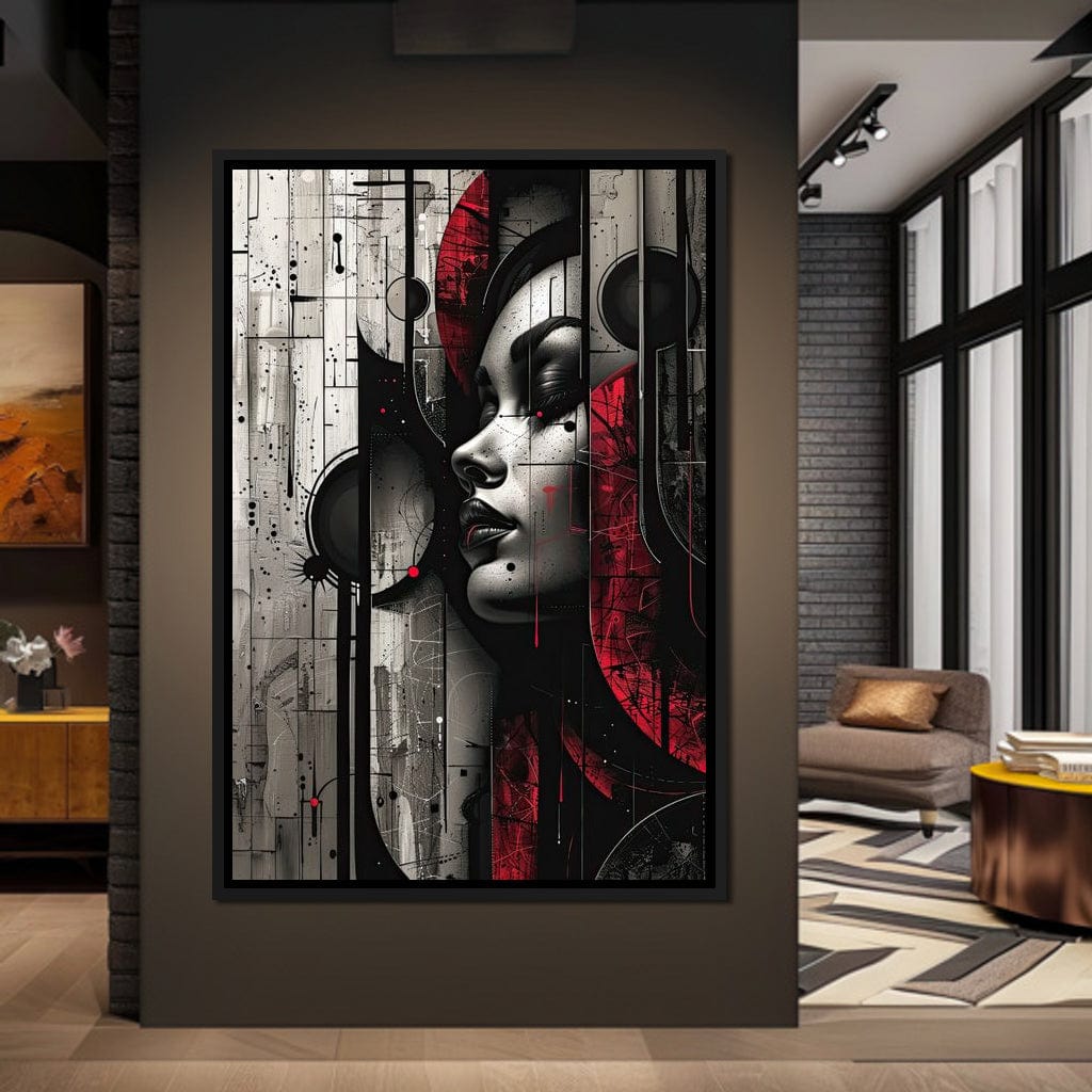 Shadowed Elegance Unveiled Canvas Wall Art