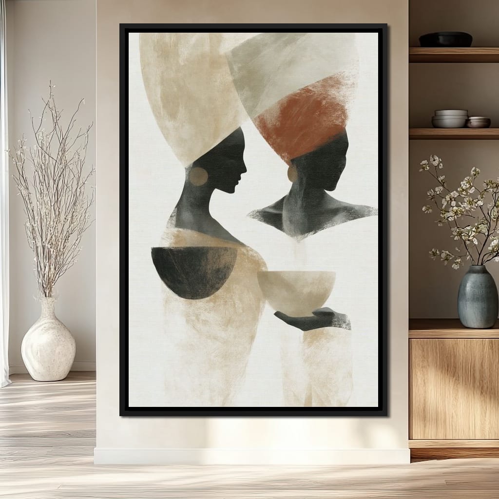 Two Souls Sharing A Morning Ritual Canvas Wall Art
