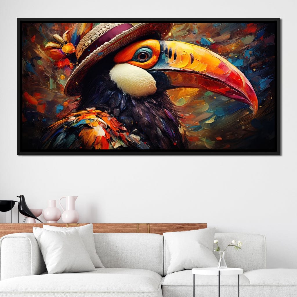 Tucan Tourist Canvas Wall Art