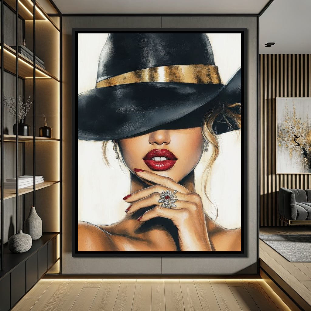 Midnight Allure Elegance Canvas Wall Art