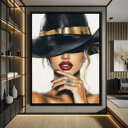 Midnight Allure Elegance Canvas Wall Art
