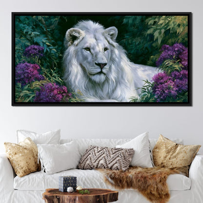 Noble Sovereign Lion Canvas Wall Art