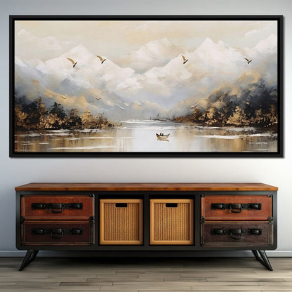 Tranquil Alpine Morning Voyage Canvas Wall Art