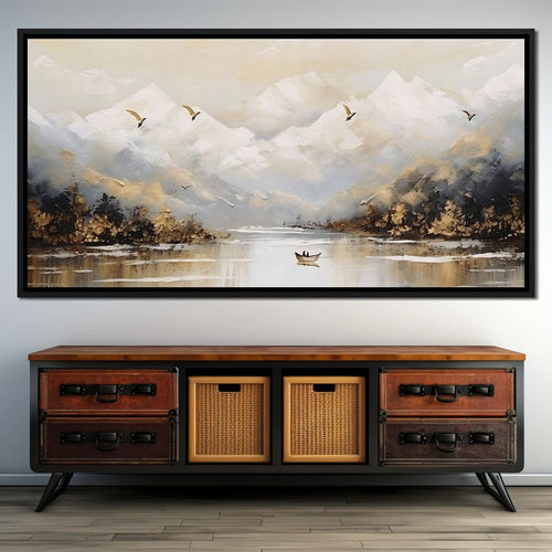 Tranquil Alpine Morning Voyage Canvas Wall Art