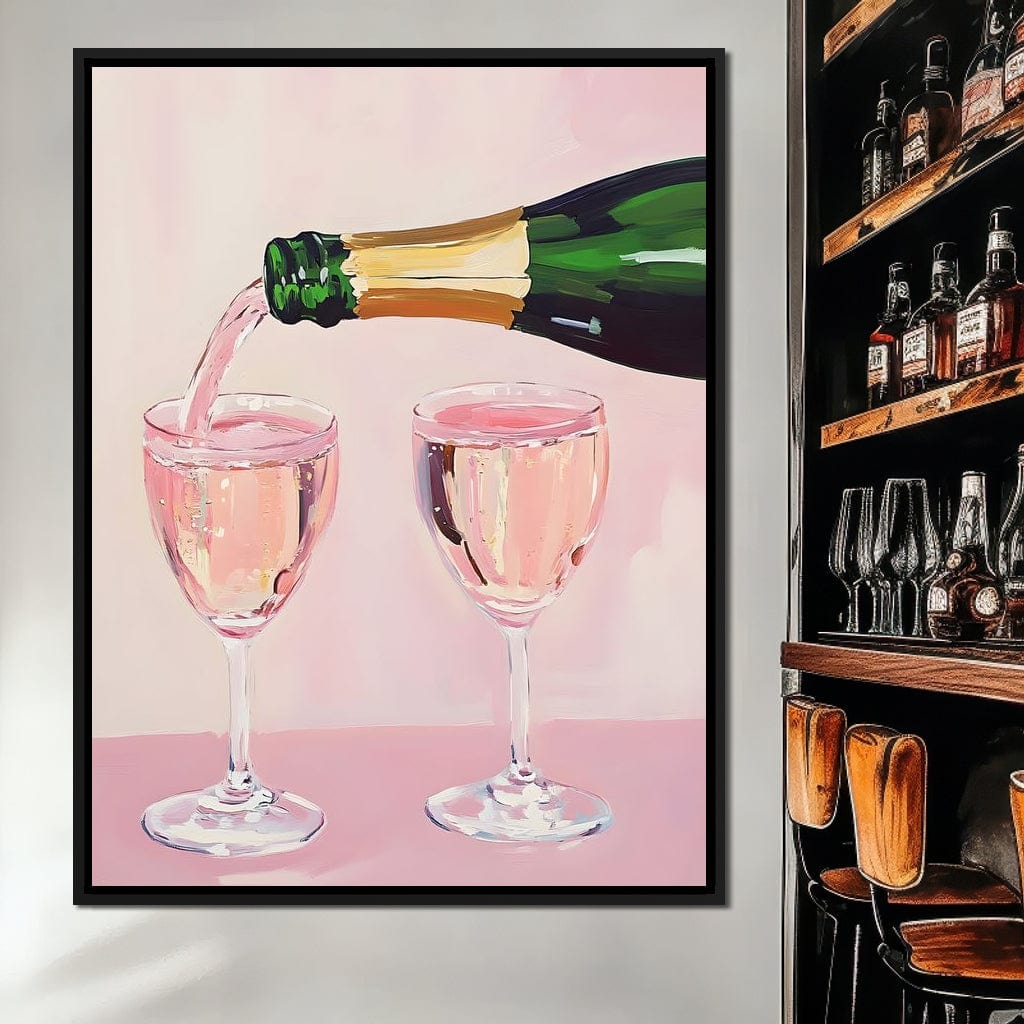 I Only Drink Champagne Canvas Wall Art